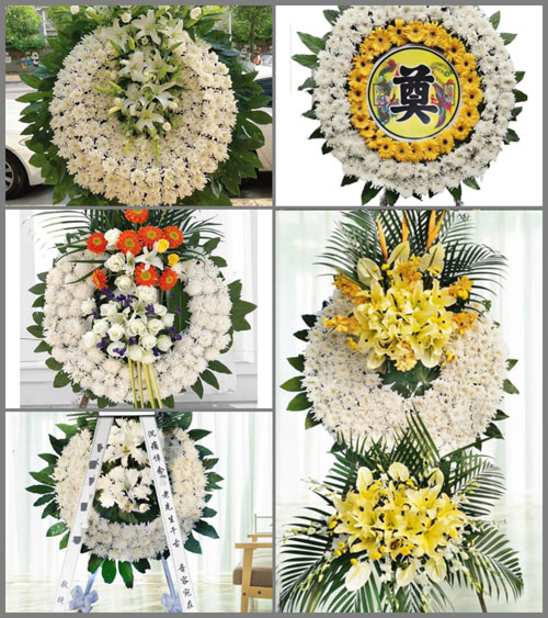 湖南邵阳洞口县竹市镇车田村花圈速递
